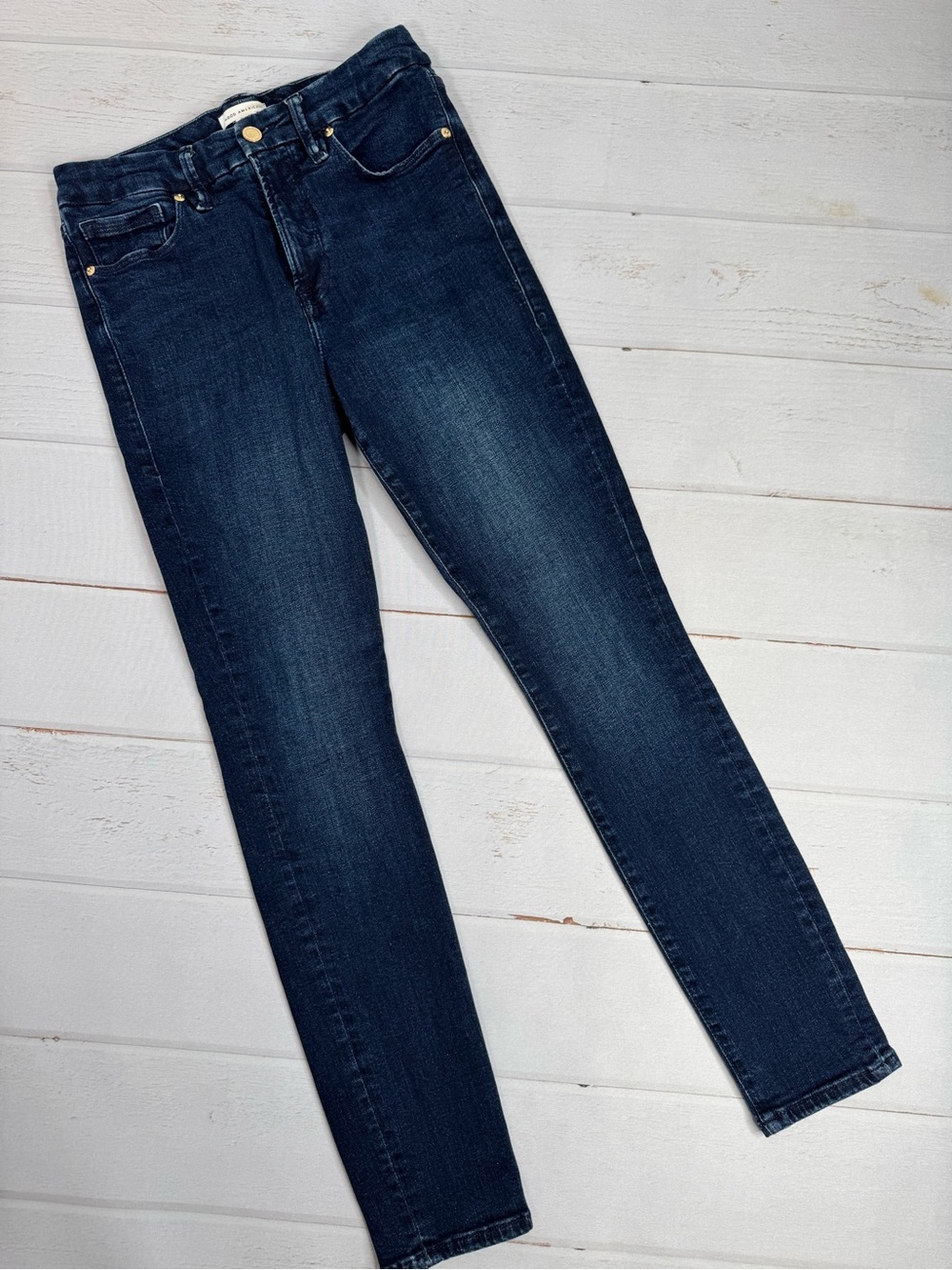 Good American Good Legs Skinny Jeans Dark Wash Size 8/29